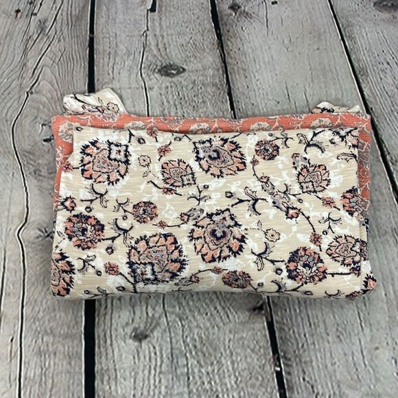 J. Jill Pima Double-Elbow Sleeve Tunic Flower Print Top size Large - Picture 12 of 12